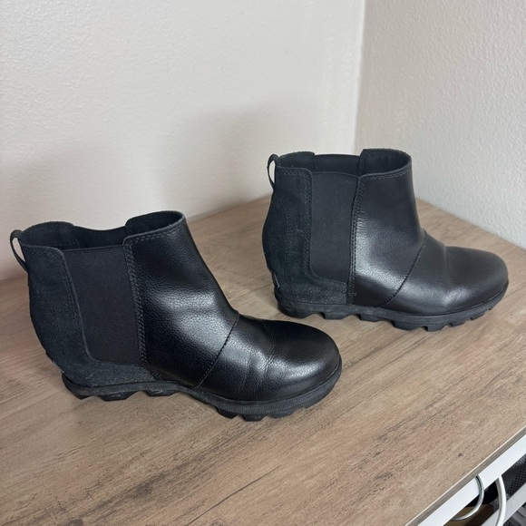 Sorel Joan Of Arctic Wedge II Ny2990-010 Chelsea Bootie Girls US 3 Black Boots - Picture 8 of 10